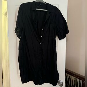 Button down shirt dress with cuffed puff sleeves from Old Navy size 2x